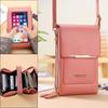 Solid Color PU Leather Crossbody Bags For Women Female Shoulder Simple Bag Lady Mini Touchable Phone Purses And Handbags