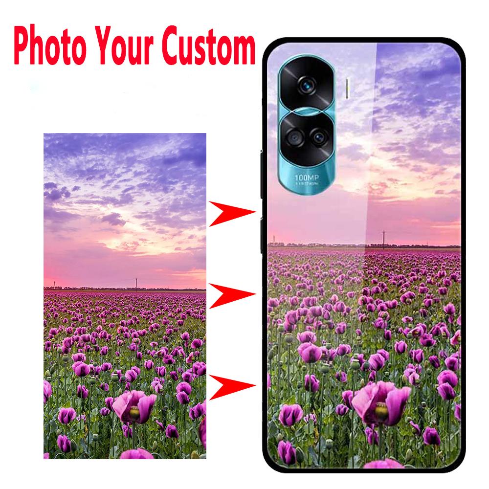 Индивидуальные чехлы из закаленного стекла DIY для Huawei Honor 90 Lite X8 X9A X7 X6 50 PRO SE Lite 30S P20 P30 P40 Lite Pro 9 10i Nova9SE