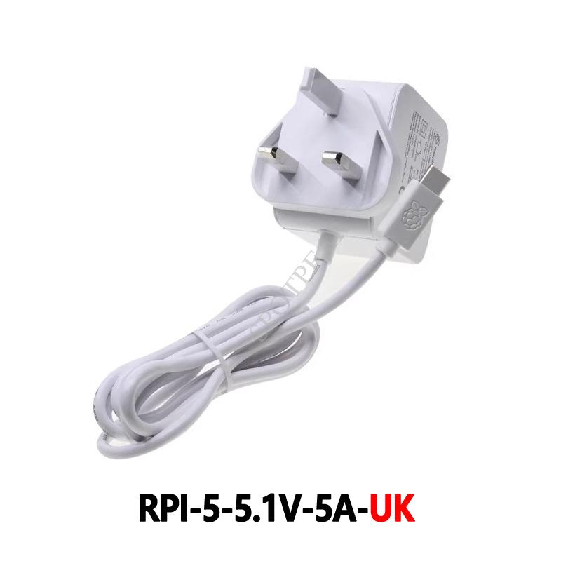 Официальный блок питания Raspberry Pi 5-го поколения, 27 Вт, с USB-C, 5 А