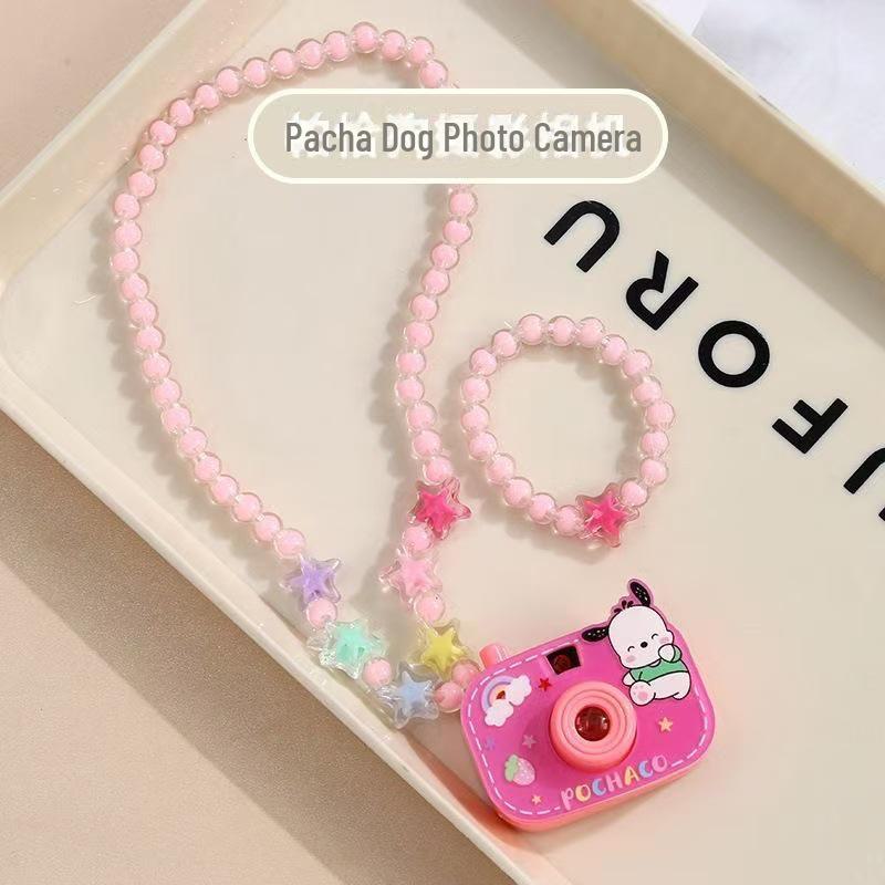 Детская светящаяся проекционная камера-ожерелье-игрушка - милый подарок из бисера для маленьких девочек