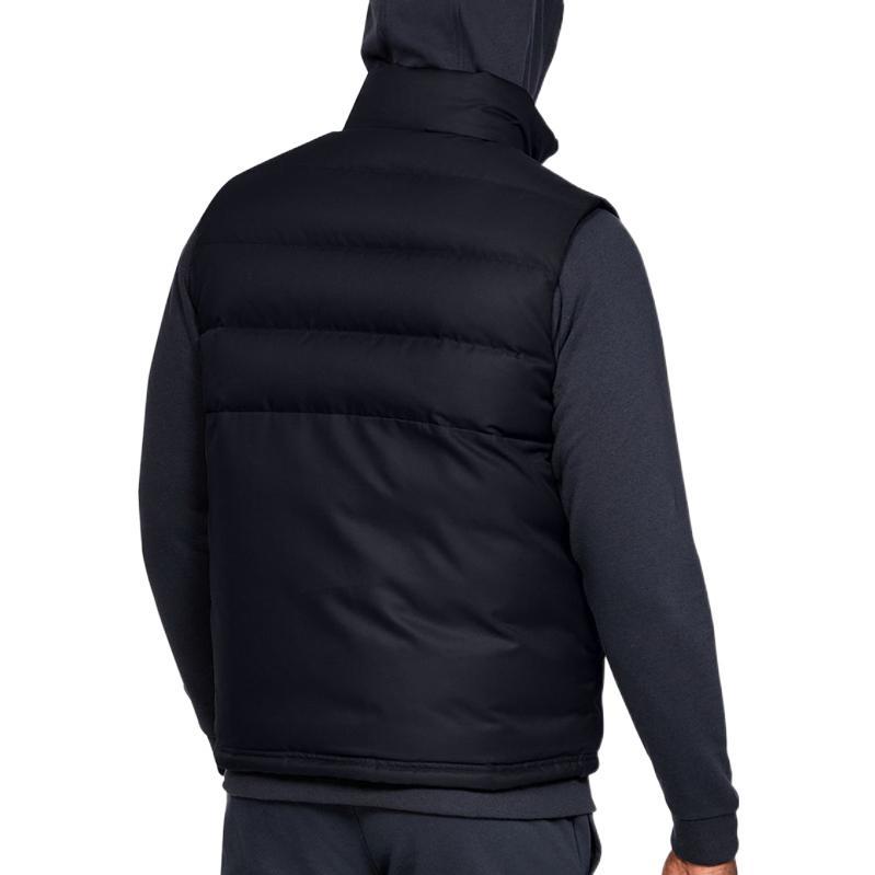 Under Armour Down Vests Men's Black Stand Collar Moderate (Unisex) Down Vests 1342703 001