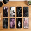 Готический Кокетливый Кибер Сигилизм Чехол Для Телефона Для Samsung S26,S25,S24,S23,S22,S21,Ultra,Plus,FE Черный Мягкий Чехол