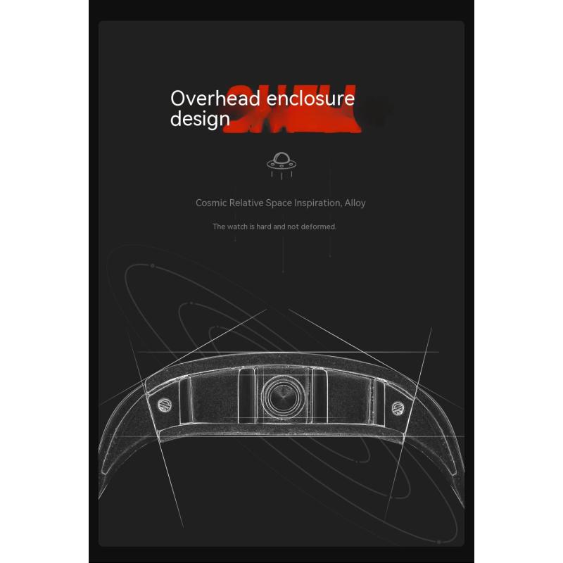 Domineering Skull Barrel Silicone Waterproof Sports Quartz Men's Watch with Gift Box