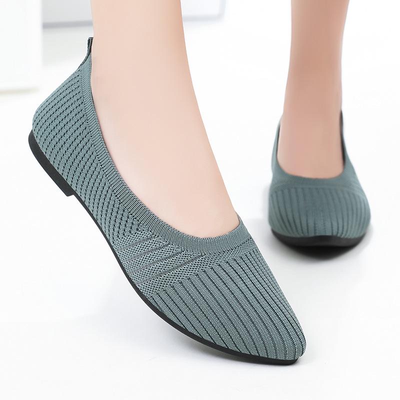 Women's Spring Flat Shoes - Solid Color, Versatile, Comfortable French Style Shallow-Mouth Flats