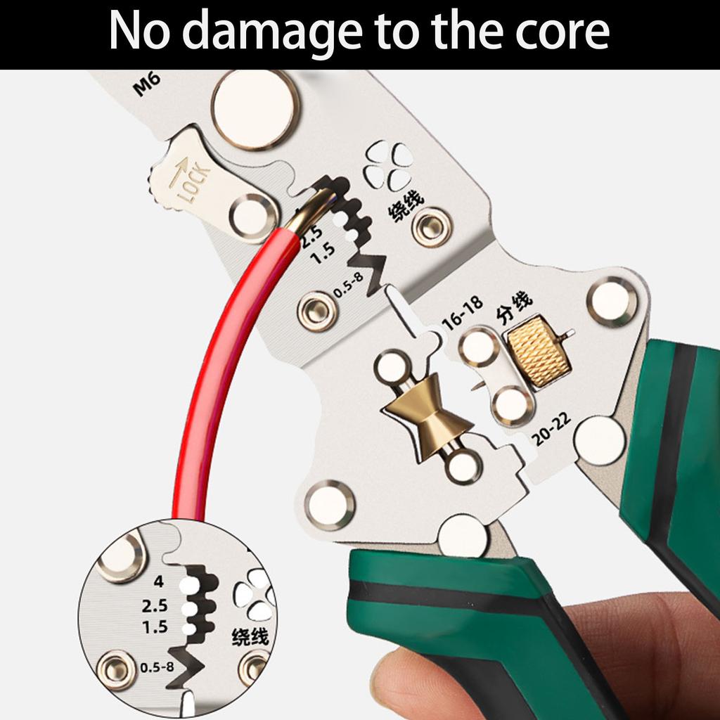 Многофункциональный складной инструмент для зачистки и резки проводов, инструмент для зачистки кабеля, пластик и металл для электриков и любителей DIY