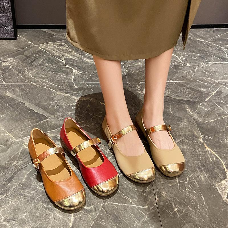 Женские туфли Мэри Джейн, модельные туфли на низком массивном каблуке с круглым носком и ремешком на щиколотке для женщин, балетки без шнуровки, удобные туфли-лодочки Мэри Джейн