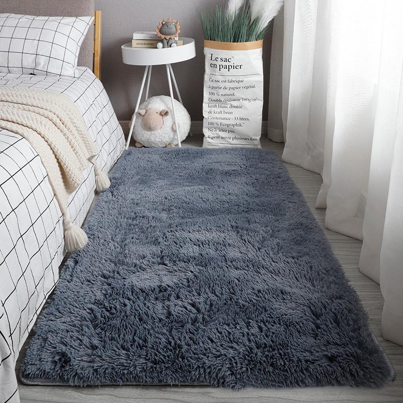 Nordic Ins Tie-Dye Gradient Long Velvet Carpet Covered Спальня Гостиная Журнальный столик Кровать Длинные волосы Моющиеся Ins Wind