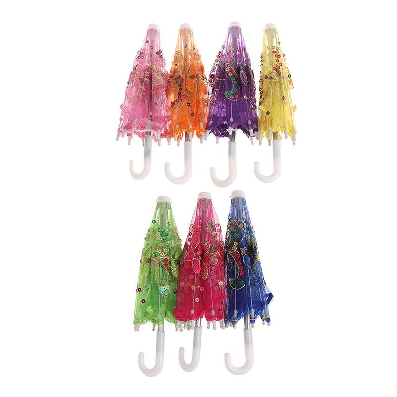 Lace Sequin Embroidery Lace Umbrella Children Dance Craft Mini Umbrella Performance Props