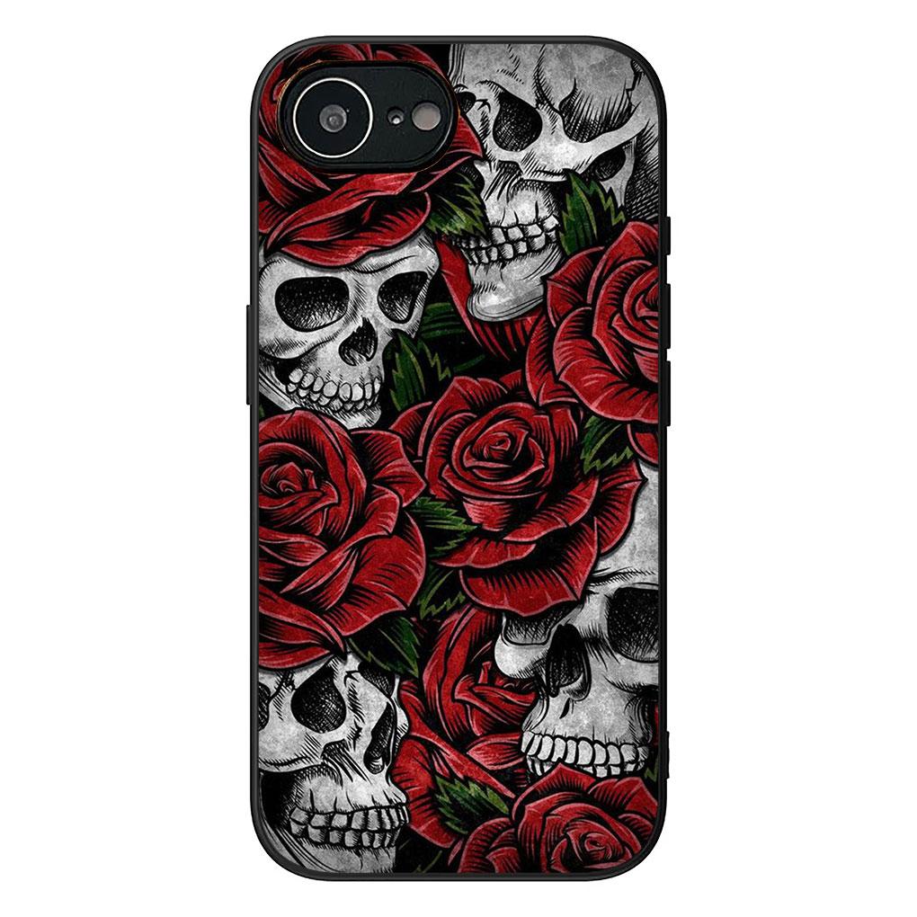 Чехол для Samsung Galaxy Note 20 9 8 S8 S10 S9 Plus A54 A33 A21S A31 M21 S10E A17 Coque Чехол для телефона Цветочный дизайн Череп Цветок Роза