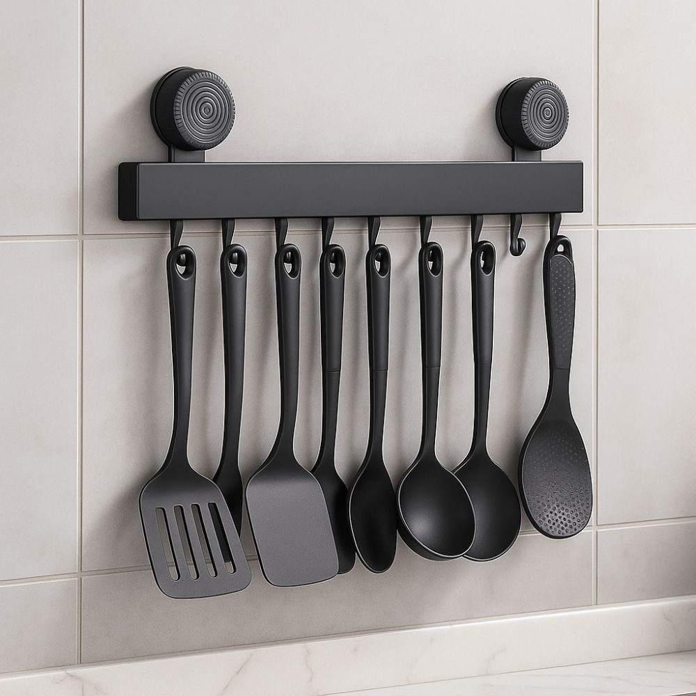 Detachable Kitchen Storage Rack Wall-mounted Bathroom Rack Utensils Holder Household
