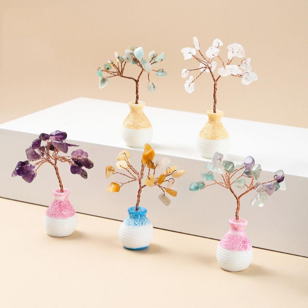 Model Vase Crystal Tree White Crystal Crystal Wishing Tree Ornaments  Home Decor