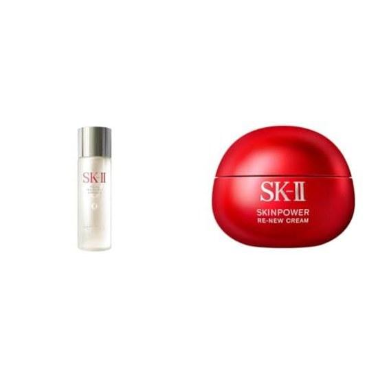 SK-II Official Facial Treatment Essence 75mL Skin Power Renew Cream 80g Set
