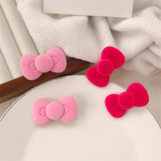 1 пара заколок для волос с бантом, в форме сердца и звезды, шпильки для волос с бархатной отделкой, заколки для боковых прядей, аксессуары для волос