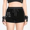 European and American Rhinestone Lace Up Personalized Casual Low Waist Hot Pants Shorts