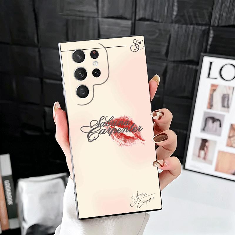 CR66 S-Sabrina C-Carpenter Мягкий чехол для телефона для Samsung Galaxy S26 S25 Edge S24 Ultra S23 Plus S22 S21 FE S20 Черная задняя крышка Sh