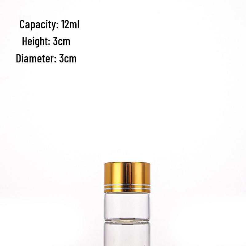 30mm Glass Test Tube with Oxidized Gold Screw Cap, Sealed Agarwood or Spice Display Bottle