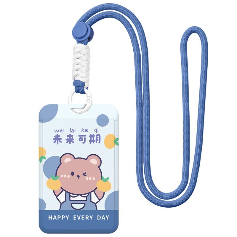 New Transparent Badge Holder With Lanyard Conference Guest Pass Work Permit Chest ID Card Sleeve For Student School Badge