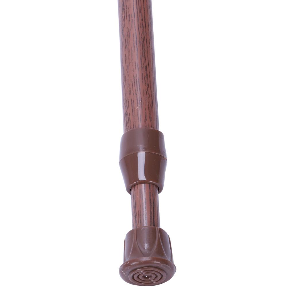 5X Extendable Telescopic Spring Loaded Net Voile Tension Curtain Rail Pole Rods,55-90Cm,Wood Color-AT36