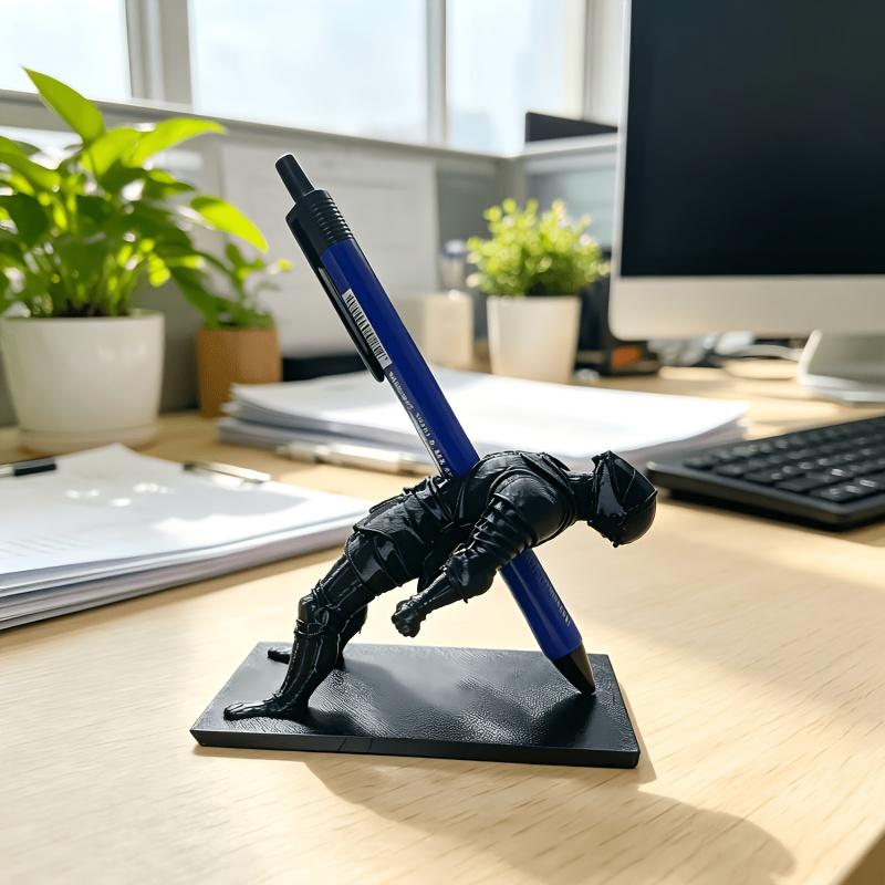 3D-печатный держатель для ручек Рыцаря Смерти, Средневековый настольный органайзер, Новинка, Декоративное украшение для стола