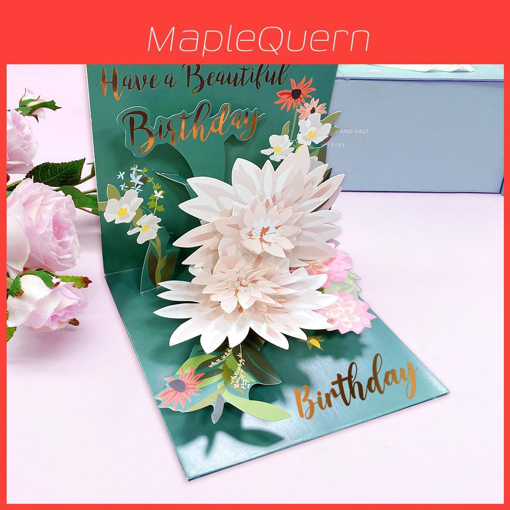 Valentines Day 3d Paper Flower Card With Gold Foil For Romantic Celebration And Gift Giving