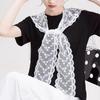 Fashion Lace Scarf Hollow Fake Collar Lace Crochet Small Shawl Women Clothes Accessories Office Lady Women Decorative Collor