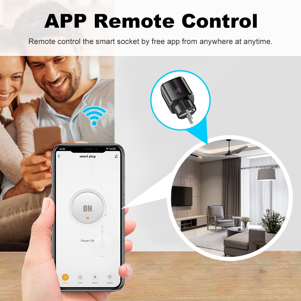 Tuya Smart WiFi Bluetooth EU Plug 20A Розетка с мониторингом мощности Таймер Розетка Блокировка от детей Google Home Alice SmartThings Alexa