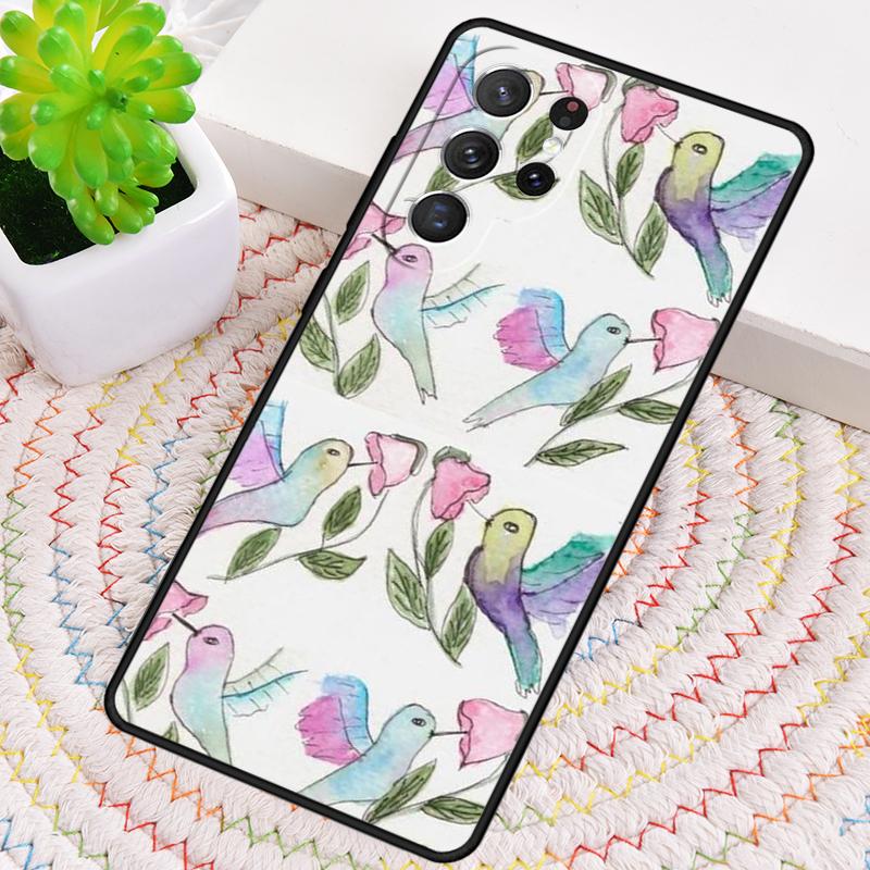 Милые птицы колибри мягкий силиконовый чехол для телефона для Samsung Galaxy note 10 pro S26 S25 S24 S23 S22 S21 Plus Ultra Capa Cover