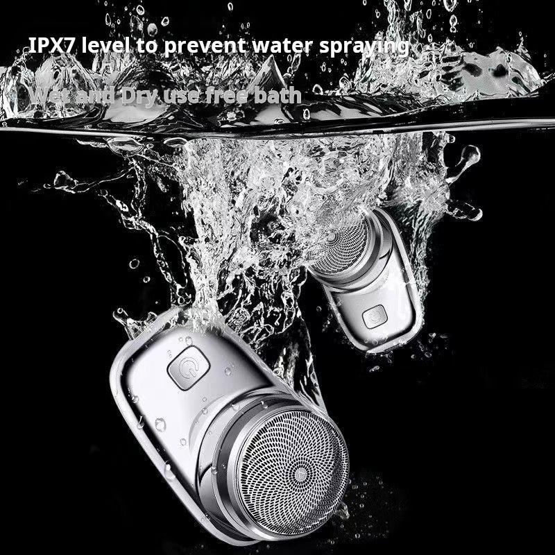 Новая водонепроницаемая перезаряжаемая мини-мужская карманная машинка с 3 ножами, маленькая стальная электробритва для мужчин