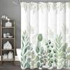 Eucalyptus Leaf Shower Curtain, Bathroom Decorative Shower Curtain, Waterproof Shower Curtain with Hooks