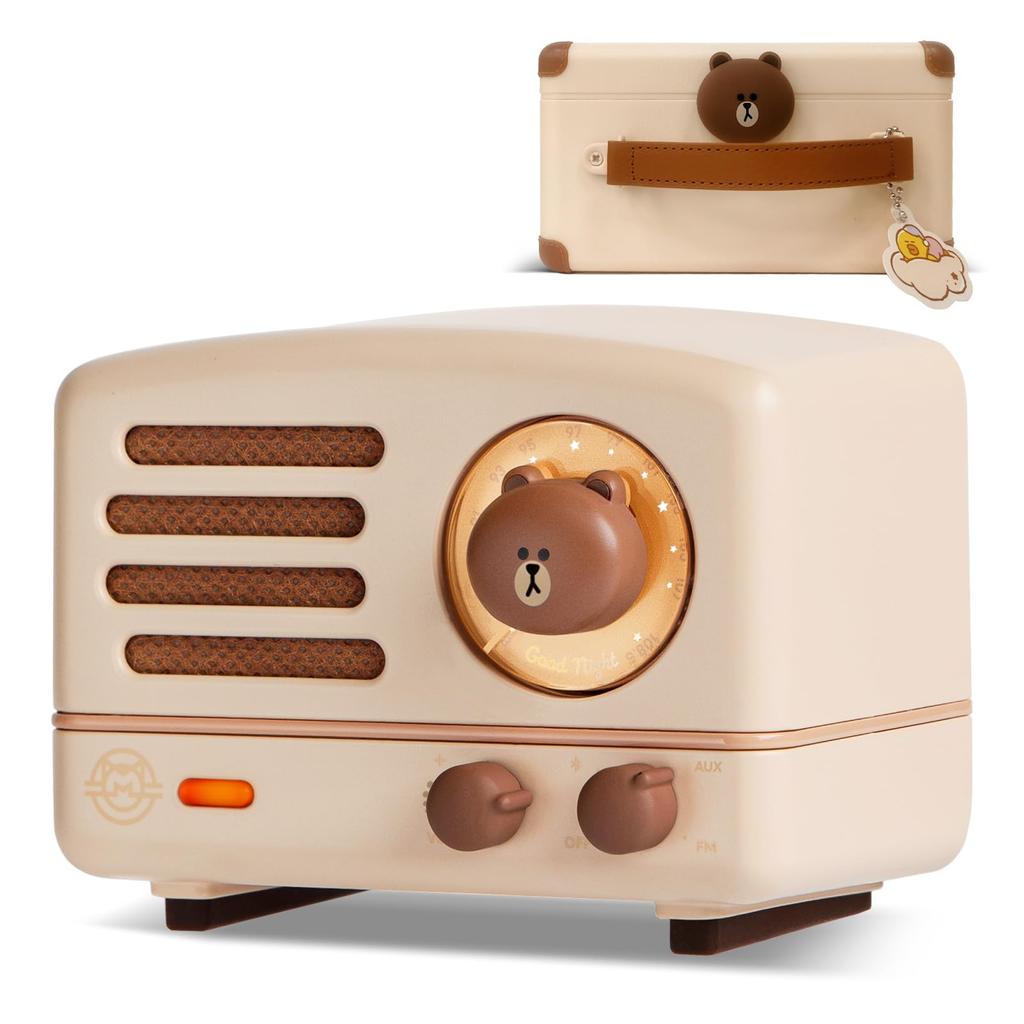 MUZEN OTR Metal Bluetooth Speaker with FM AUX Excellent Sound Handheld Retro Cute for Women Exclusive (Portable Speaker) Radio, Function, Quality,