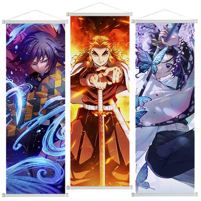Плакат-свиток Клинок, рассекающий демонов Ренгоку Кёдзюро Домашний декор Камадо Тандзиро Украшение для гостиной Подвесная картина Детский подарок Плакаты