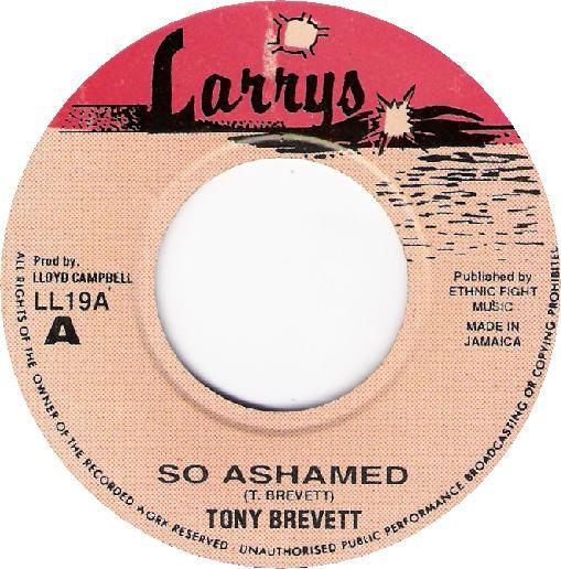 7-дюймовая пластинка TONY BREVETT THE REGGAE CRUSADERS So Ashamed Black Board Jungle LL19 Larrys UK Reggae Ska Dub Б/у