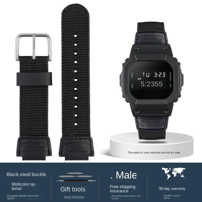 Нейлоновый холщовый ремешок для часов Casio G-SHOCK DW6900 DW5600 GW-M5610 GA110 DW-H5600 GM5600 Браслет для часов Мужской Спортивный 16 мм 18 мм