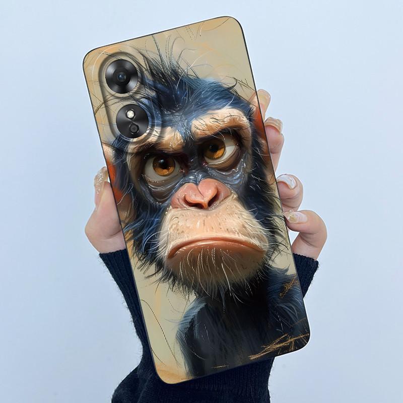 Для OPPO A17 A17K 2022 CPH2477 Чехол Задняя крышка Милый Панда Милые Девочки Мягкий Силикон ТПУ Чехол для Телефона Ударопрочный Защитный Корпус