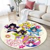Sailor Moon,Round Area Rug,Carpet Rug for Living Room Bedroom Sofa Playroom Decor,Non-slip Floor Mat