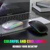 Bluetoooth 5.0 Wireless Mouse With USB Rechargeable RGB Light For Laptop Computer PC Macbook Gaming Mouse 2.4GHz 1600DPI