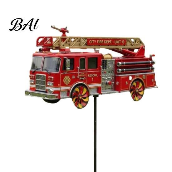 Durable Garden Spinner Wind for Outside Big Foot Riding Motorcycle/Truck/Airplane Metal Rotatable Yard Windmill with Stake Retro Courtyard Porch Patio