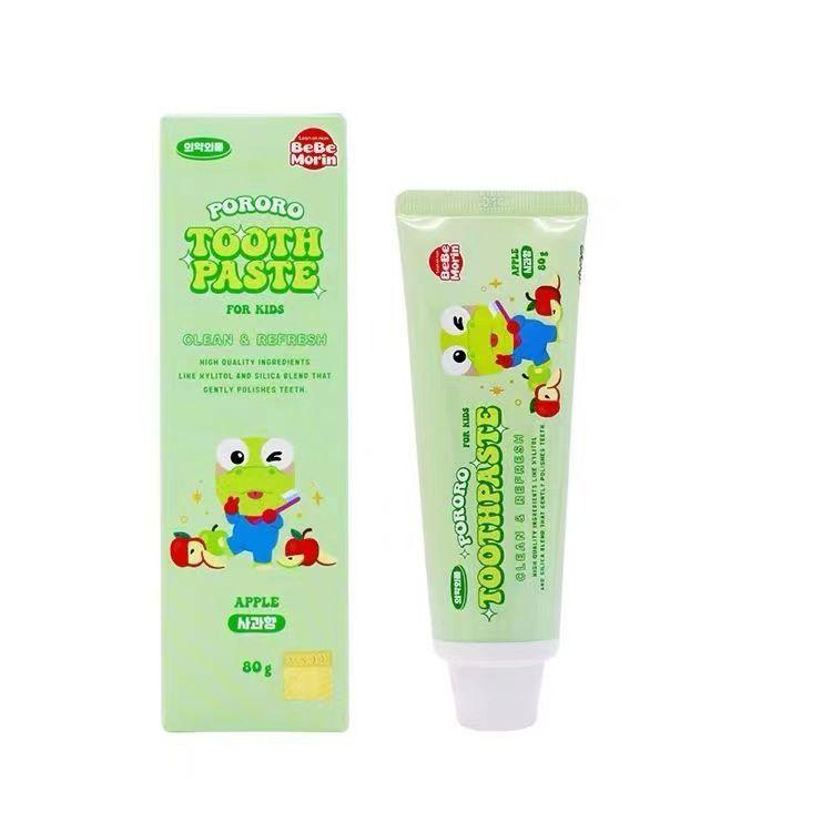 Pororo Kids Toothpaste - Cavity Protection Low Fluoride Oral Care with 4 Fruit Flavors, Improving Gum Health