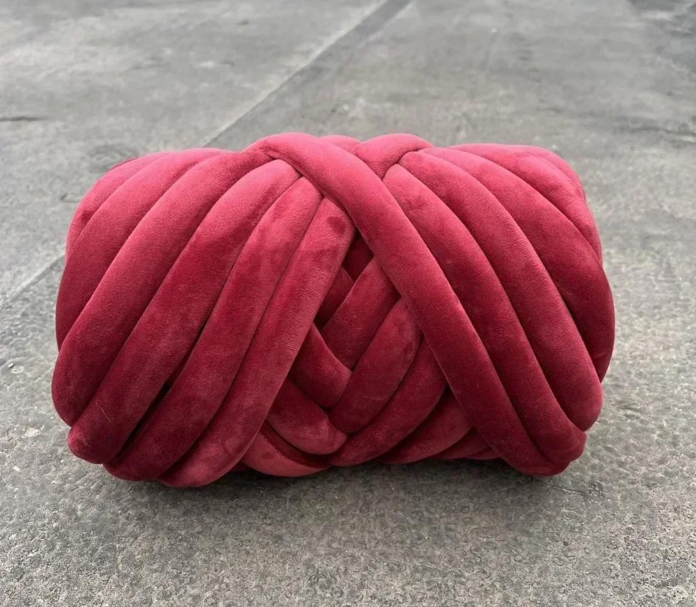 1 кг бархатного наполнителя толстая гигантская пряжа толщиной 3 см ручная работа шерстяное одеяло линия DIY ручная вязка шарф нить крючком одеяло ковры