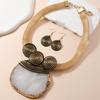 Resin With Short Necklace And Earrings Set For Trendy Fashion Looks
