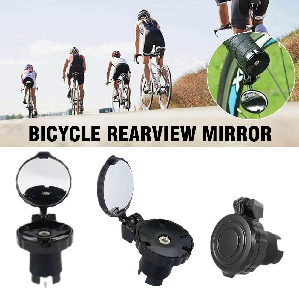 Bicycle Handlebar Plug Rearview Mirror Adjustable Rotate Bike Handlebar Plug Rear View Mirror For MTB Road Bike Accessories