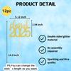 ALISSAR 12 Pack Pre-assembled Double Sided Class of 2025 Graduation Party Centerpiece Sticks, Centerpiece Table Decorations for 2025 Graduation Party