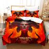Новый комплект постельного белья Diablo IV Односпальный Полуторный Двуспальный Евро Размер Кровать Комплект постельного белья Взрослый Детская спальня Пододеяльник Комплекты Аниме Комплект постельного белья Кровать