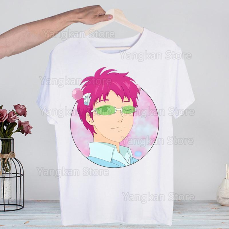 Футболка Saiki Kusuo The Disastrous Life of PSI Saiki K Унисекс Футболки Качественный Летний Топ Футболки с коротким рукавом Футболки Футболка Рубашка