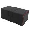 Card Deck Box with 3 Drawers Large Capacity Magnetic Closure PU Leather Game Card Storage Box for Holding Over 200 Cards