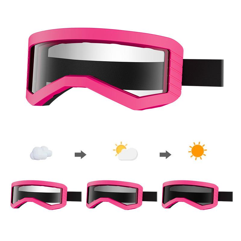 Parent-child motorcycle riding goggles, outdoor off-road dust-proof electric vehicle helmet, photochromic goggles