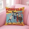 Funny Classic American TVSeries Movie SSeinfeld Cushion Cover Pillow Case Soft Skin Friendly Fabric  Concealed Zipper