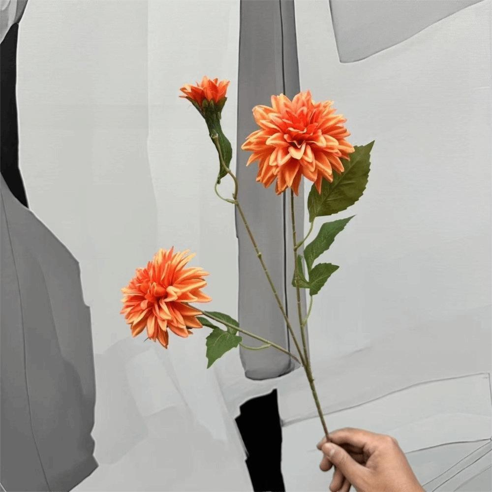 72cm Silk Flower 3 Heads Hydrangea Flower Lifelike Faux Flower  Photography Prop