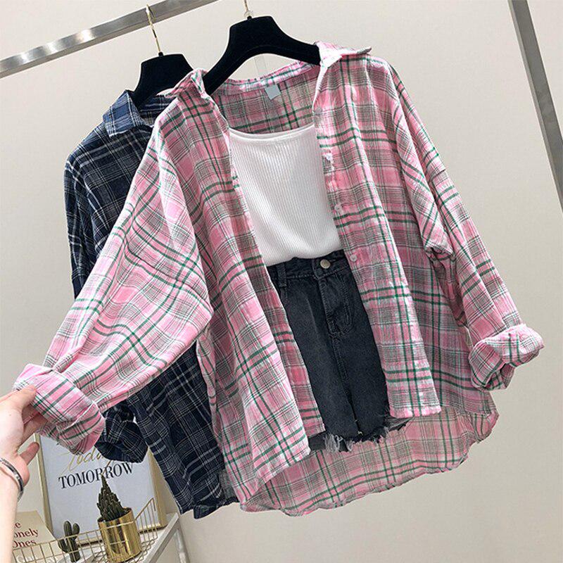 Клетчатая рубашка для женщин