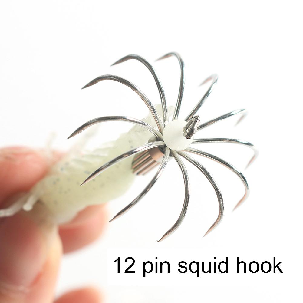 4g Luminous Squid Fishing Lures Jig Hook Artificial Soft Bait Sea Fishing Tackle